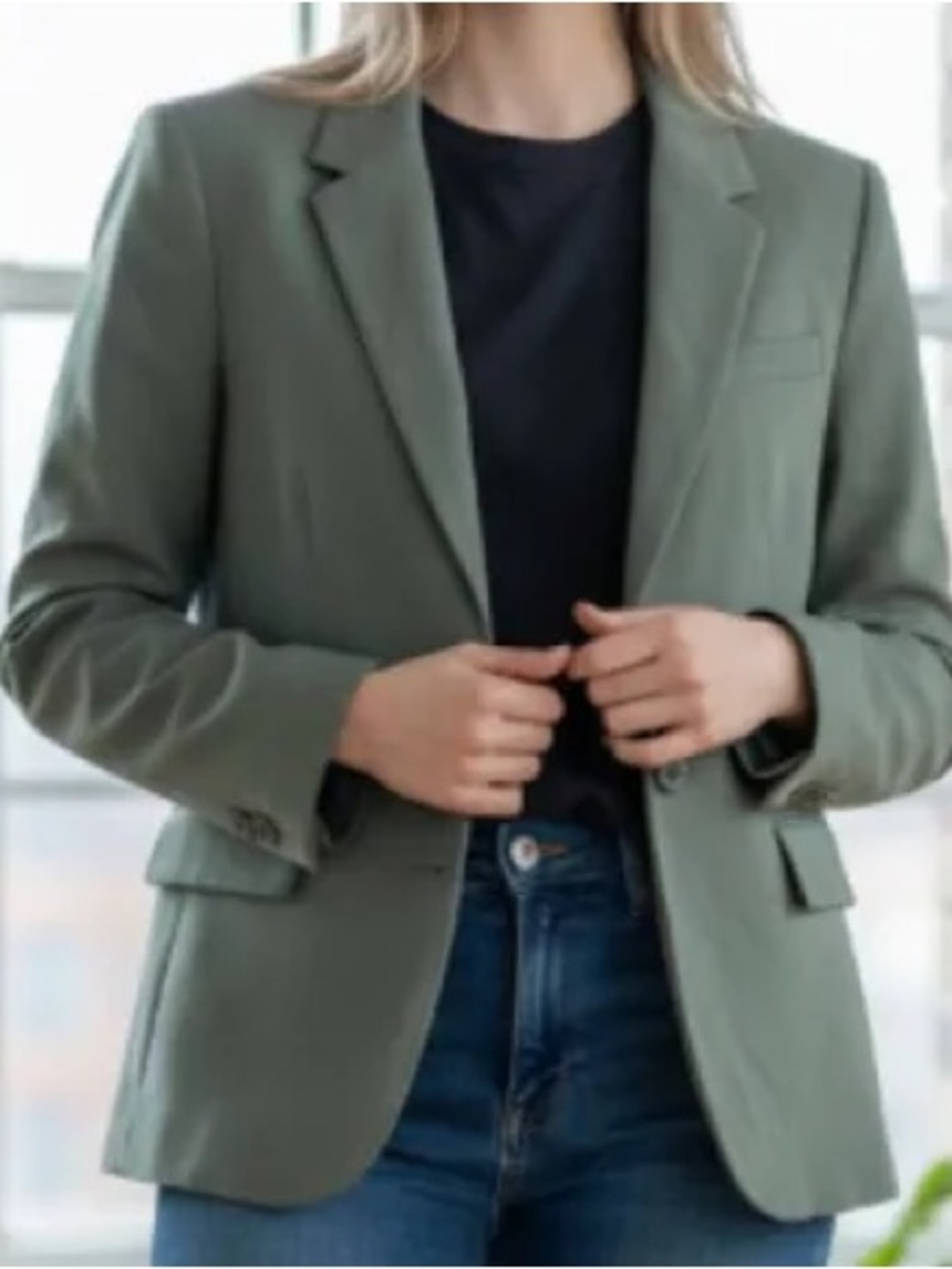 J. Crew Sage Green Tailored Blazer